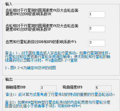 齿向载荷分布系数Kb